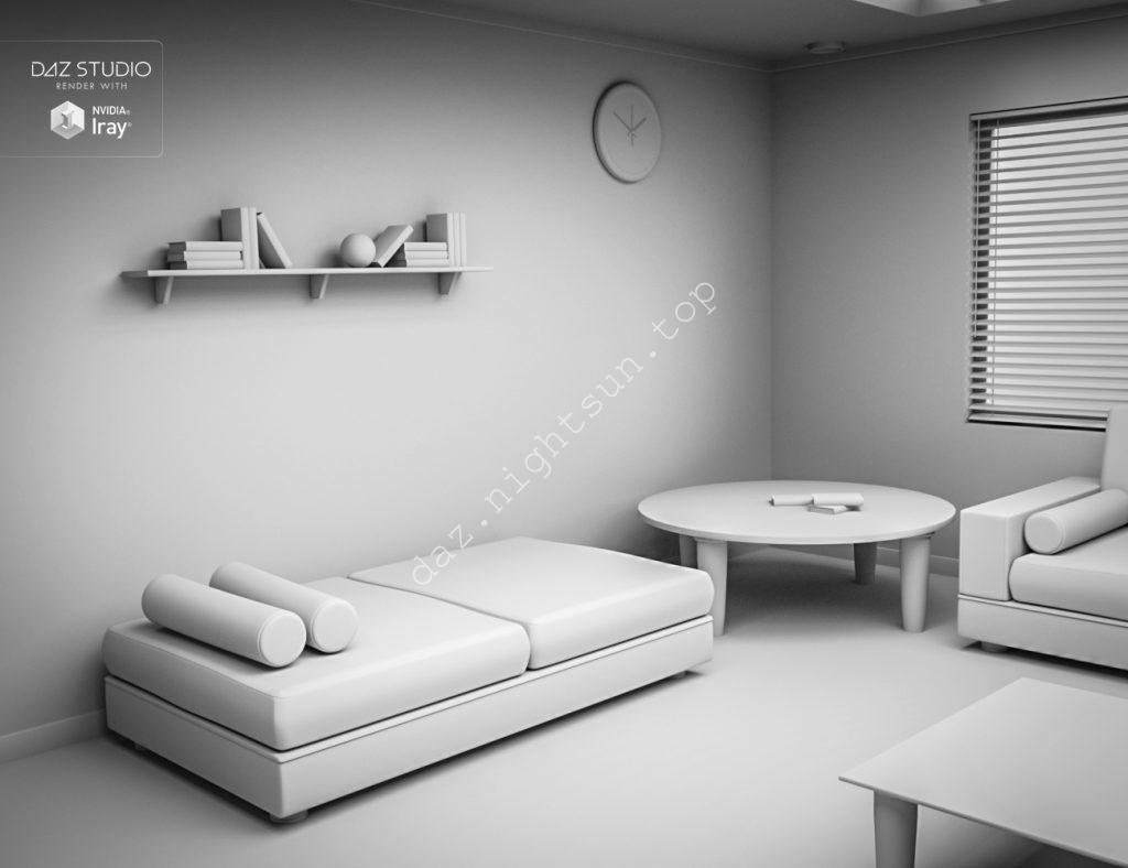 图片[4]-[daz场景] 公寓客厅-DAZ爱好者