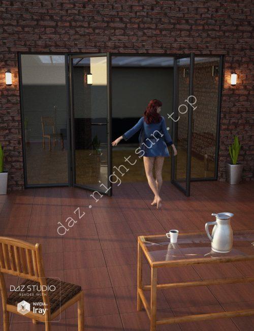 [daz场景] 公寓阳台套装-DAZ爱好者