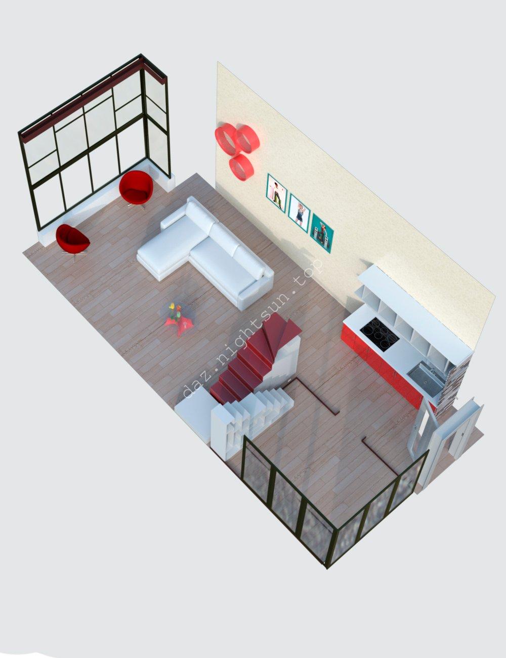 图片[2]-[daz场景] 当代的阁楼-DAZ爱好者