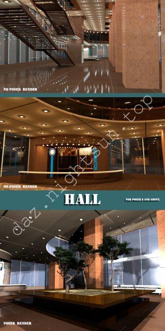 [daz场景] AJ 大厅-DAZ爱好者