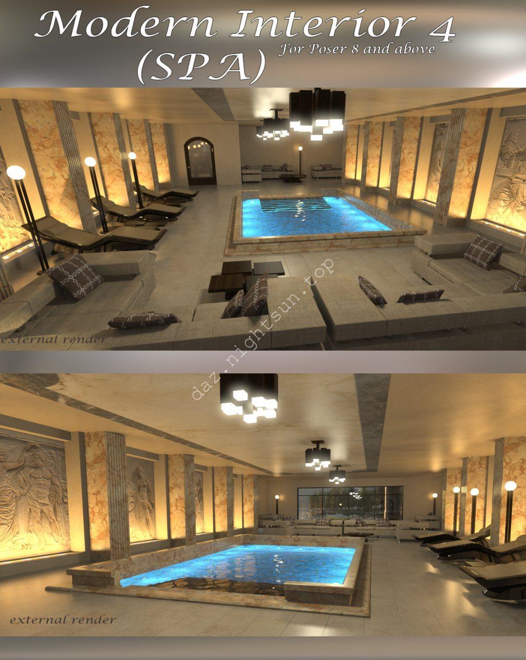 [daz场景] AJ 现代室内设计4 (SPA)-DAZ爱好者