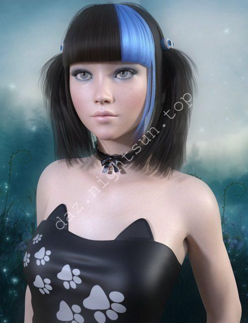 [daz发型] 惠美子的发型-DAZ爱好者