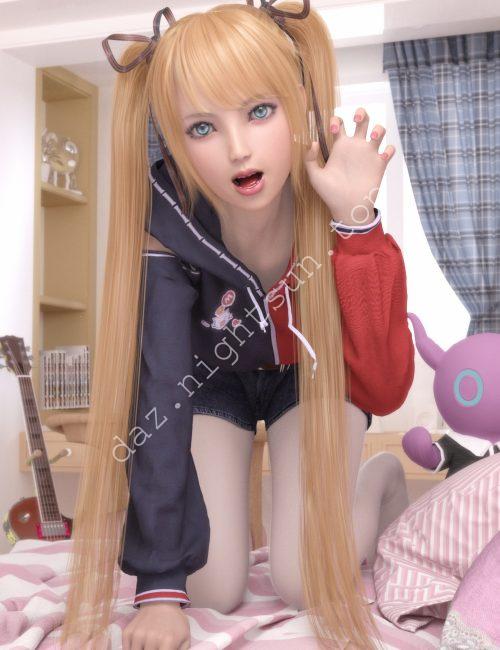 [daz发型] Kanade Hair for Genesis 8 Female(s)-DAZ爱好者