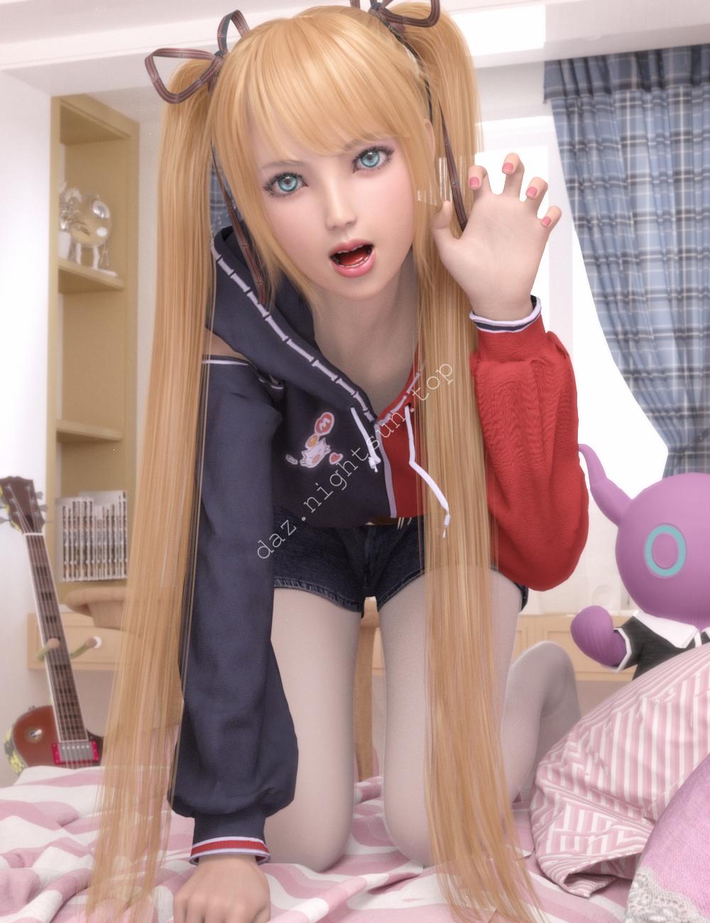 [daz发型] Kanade Hair for Genesis 8 Female(s)-DAZ爱好者