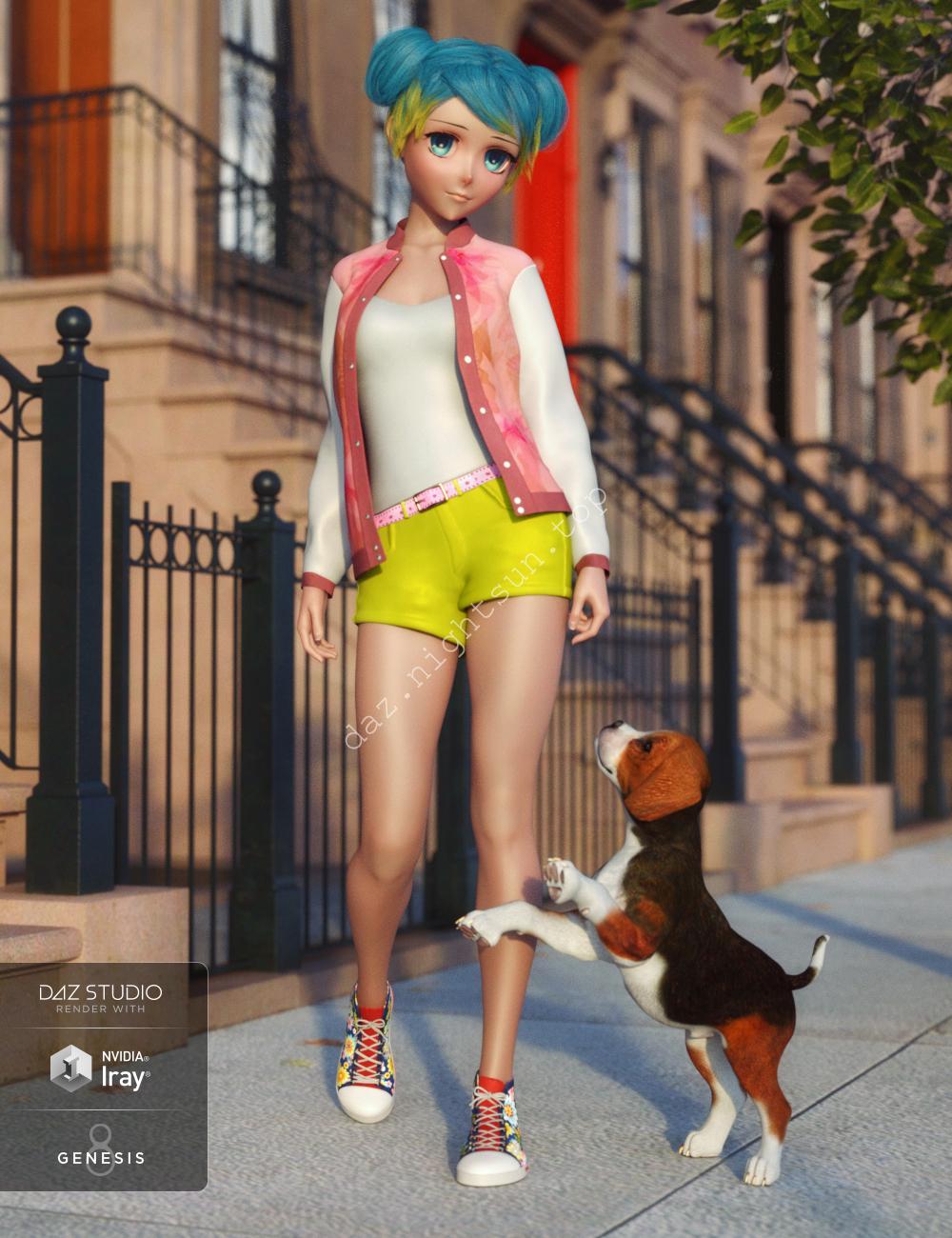 [daz服装] 注入了可爱元素的装扮-DAZ爱好者