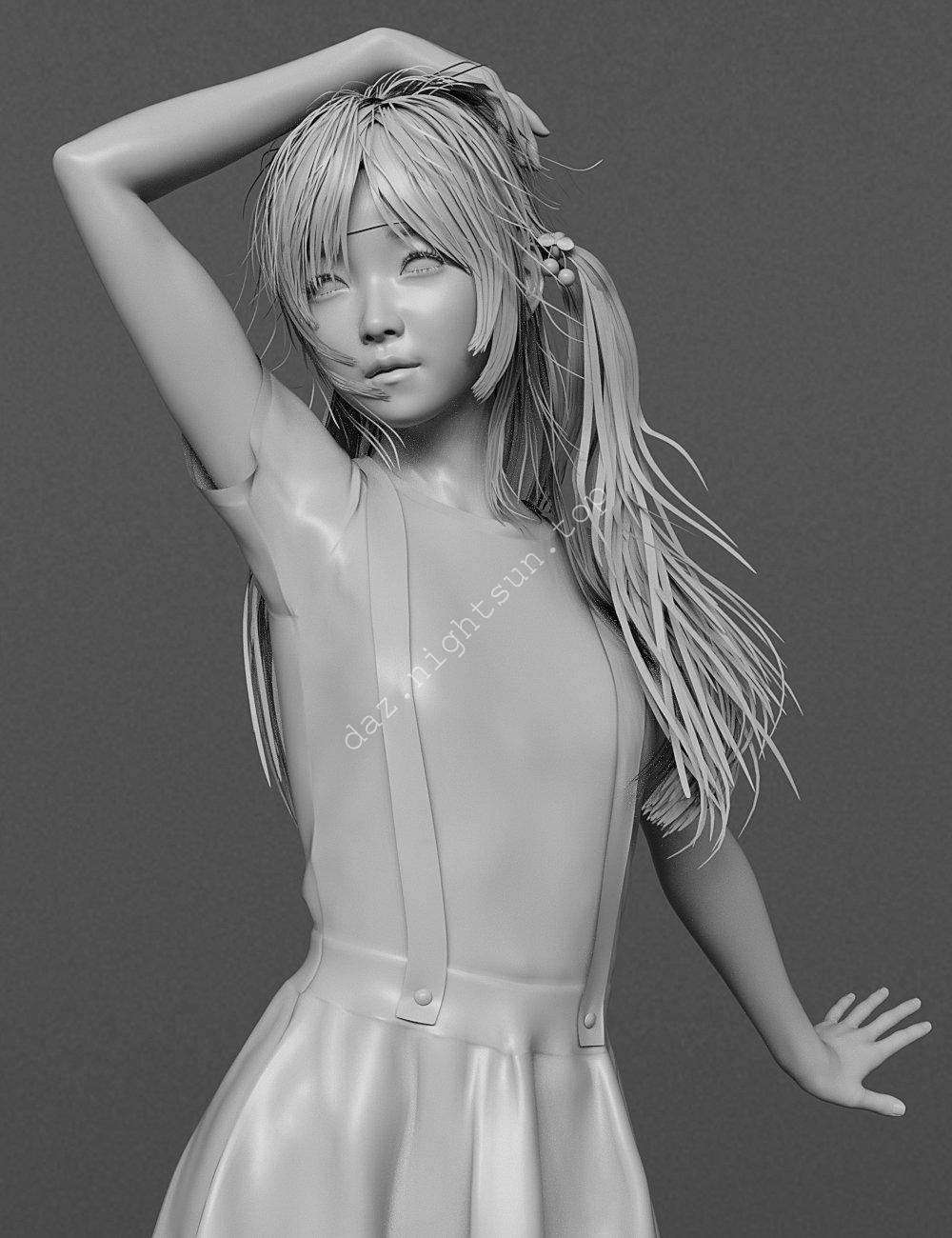 图片[2]-[daz角色] 桥本和她的头发-DAZ爱好者