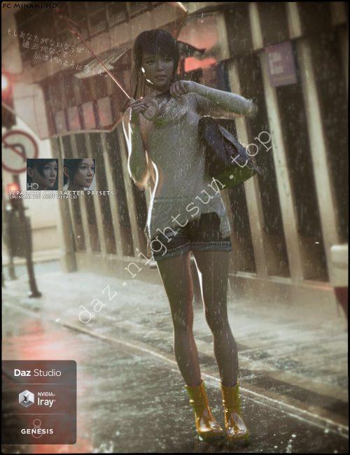 [daz角色] 高清版美波和他的发型-DAZ爱好者