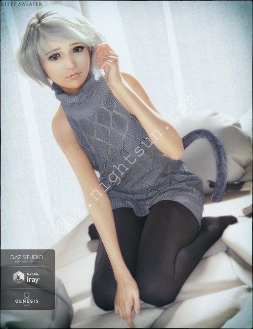 [daz服装] dForce 猫咪毛衣-DAZ爱好者