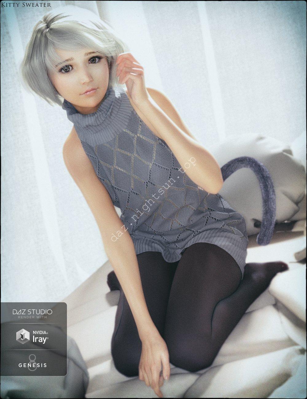 [daz服装] dForce 猫咪毛衣-DAZ爱好者