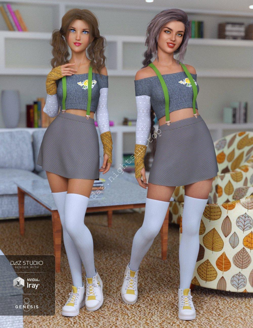 [daz服装] dForce 樱花装束-DAZ爱好者