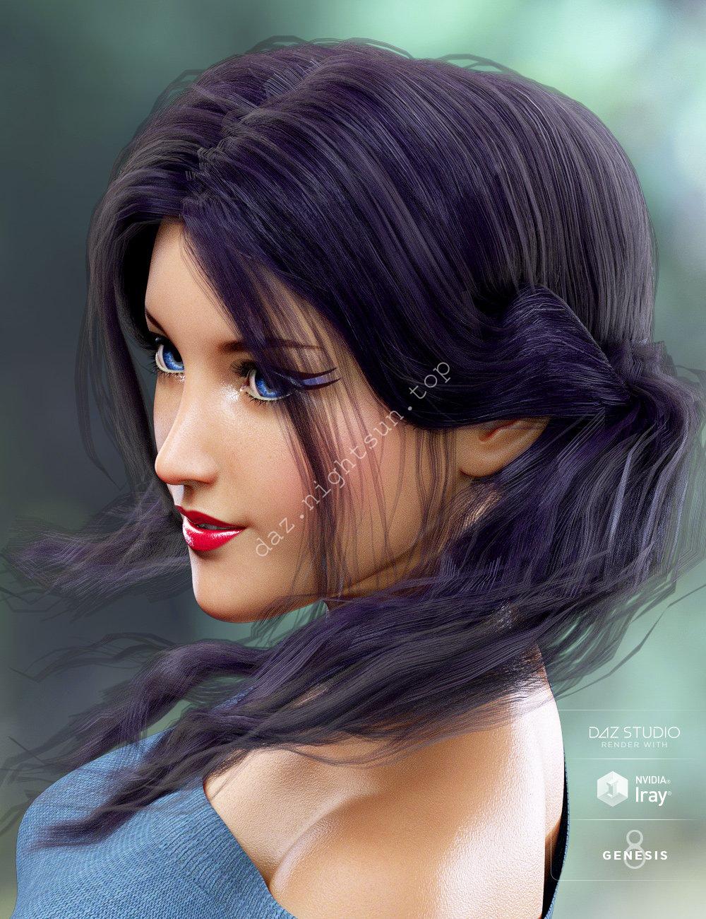 [daz发型] 低马尾发型-DAZ爱好者