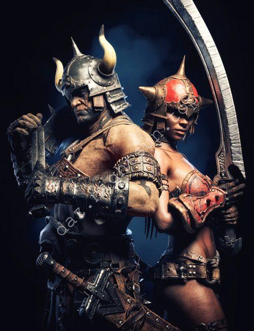 [daz服装] STF 野蛮装备 – 头盔01-DAZ爱好者