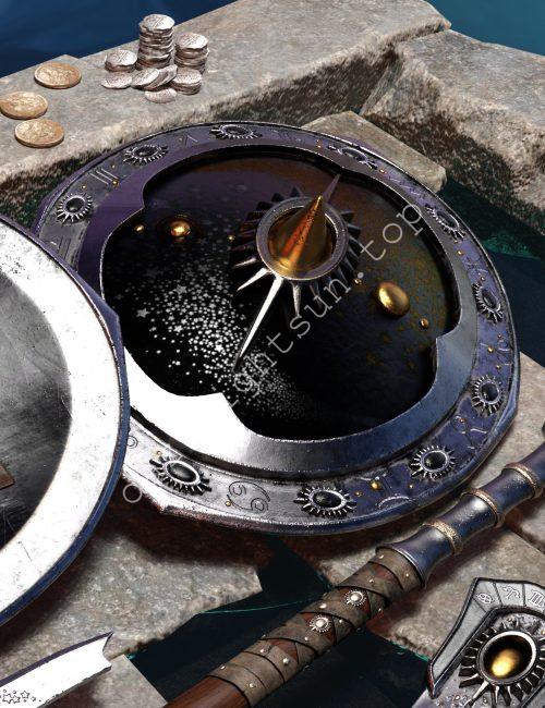 [daz道具] 水瓶座武器收藏 – 盾-DAZ爱好者