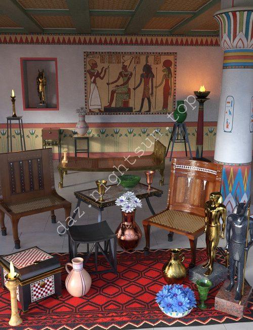 [daz道具] 古埃及家具-DAZ爱好者