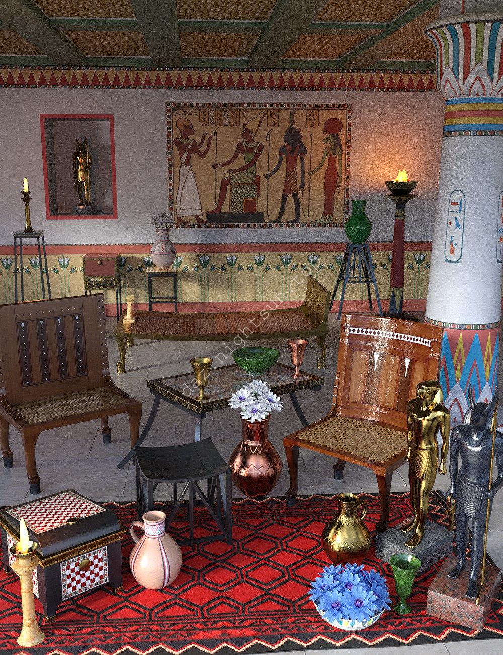 [daz道具] 古埃及家具-DAZ爱好者