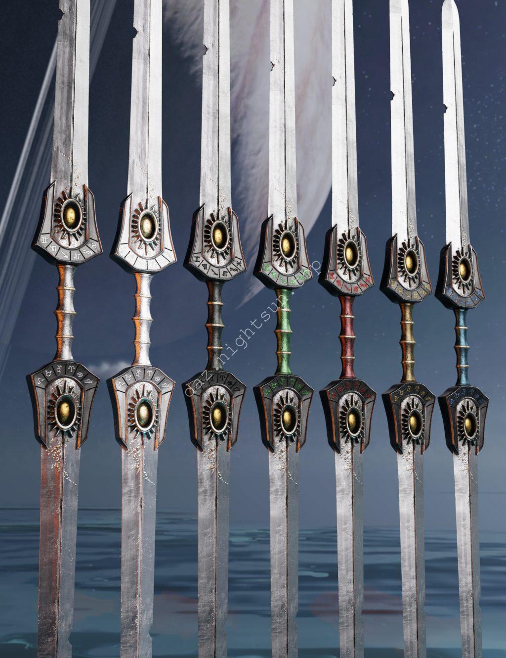 图片[2]-[daz道具] 水瓶座武器收藏 – 双匕首-DAZ爱好者