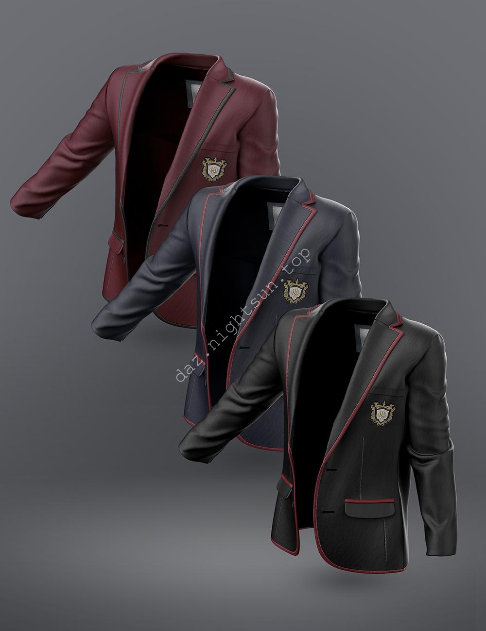 [daz服装] 现代的日本高中制服-夹克-DAZ爱好者
