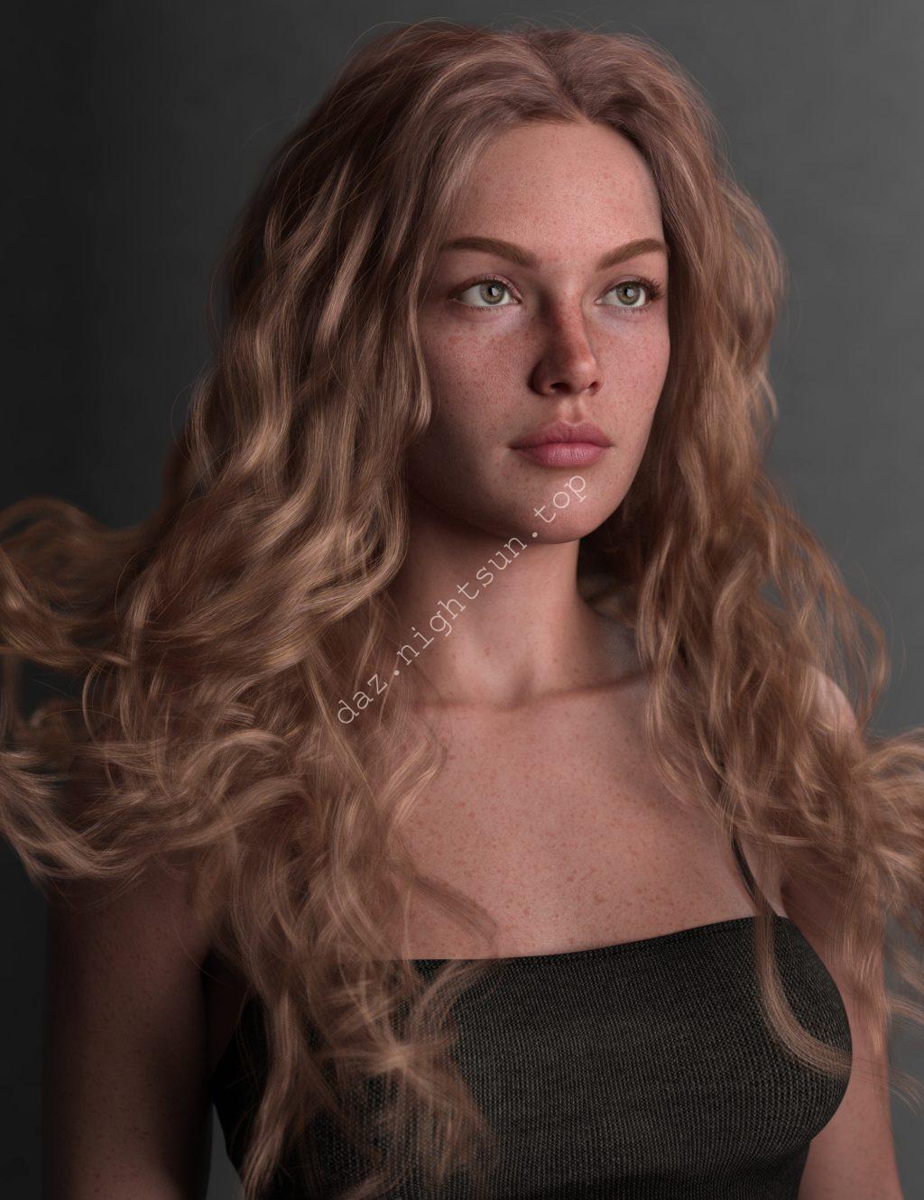 [daz发型] 柔软长卷发有质感的扩展