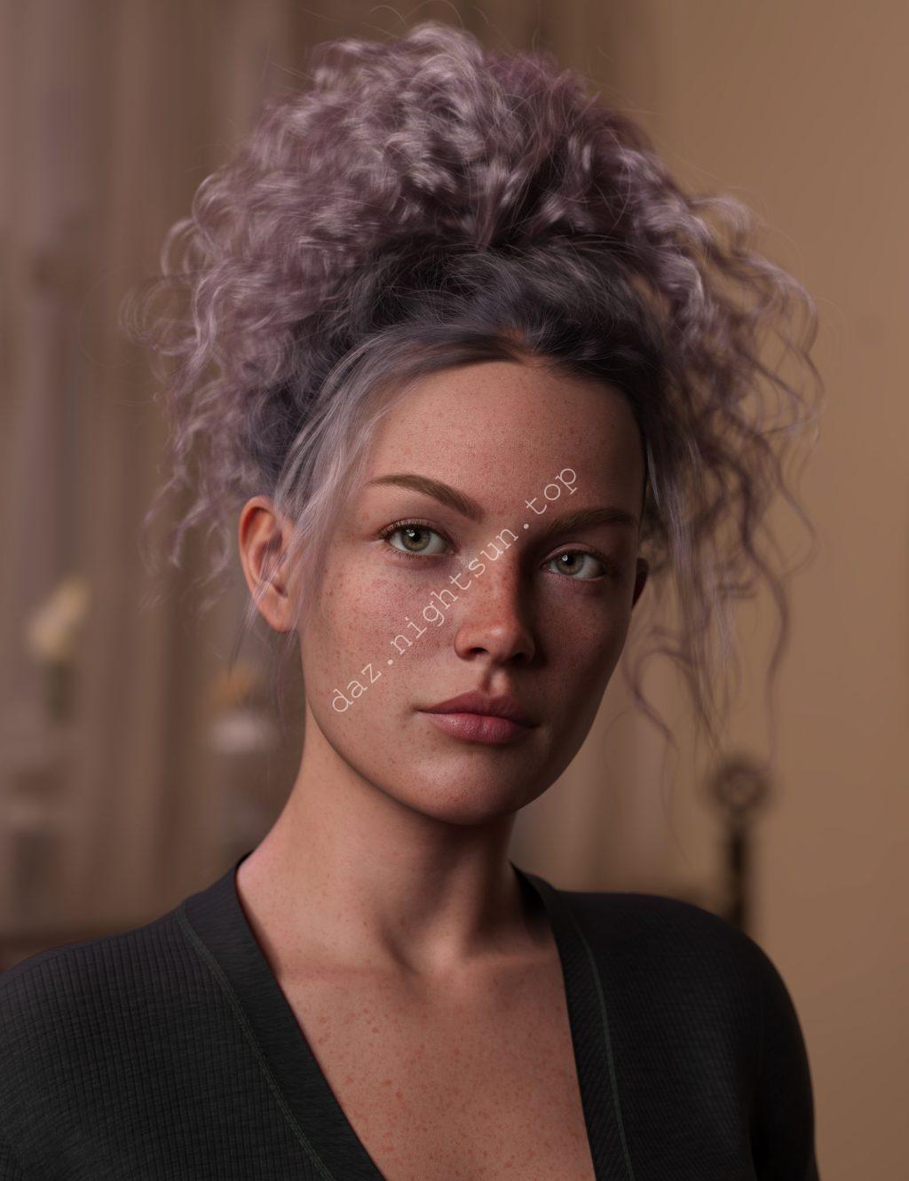 [daz发型] 卷曲高髻发的质感扩展-DAZ爱好者
