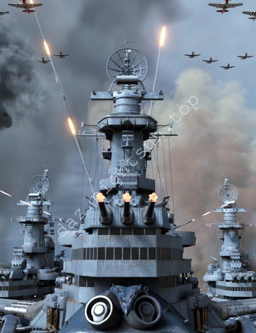 [daz载具] KuJ 战列舰-DAZ爱好者