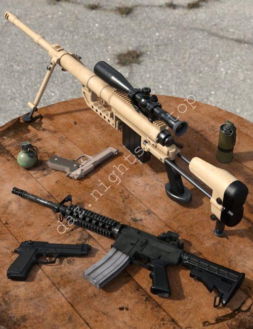 [daz道具] 军用武器02-DAZ爱好者