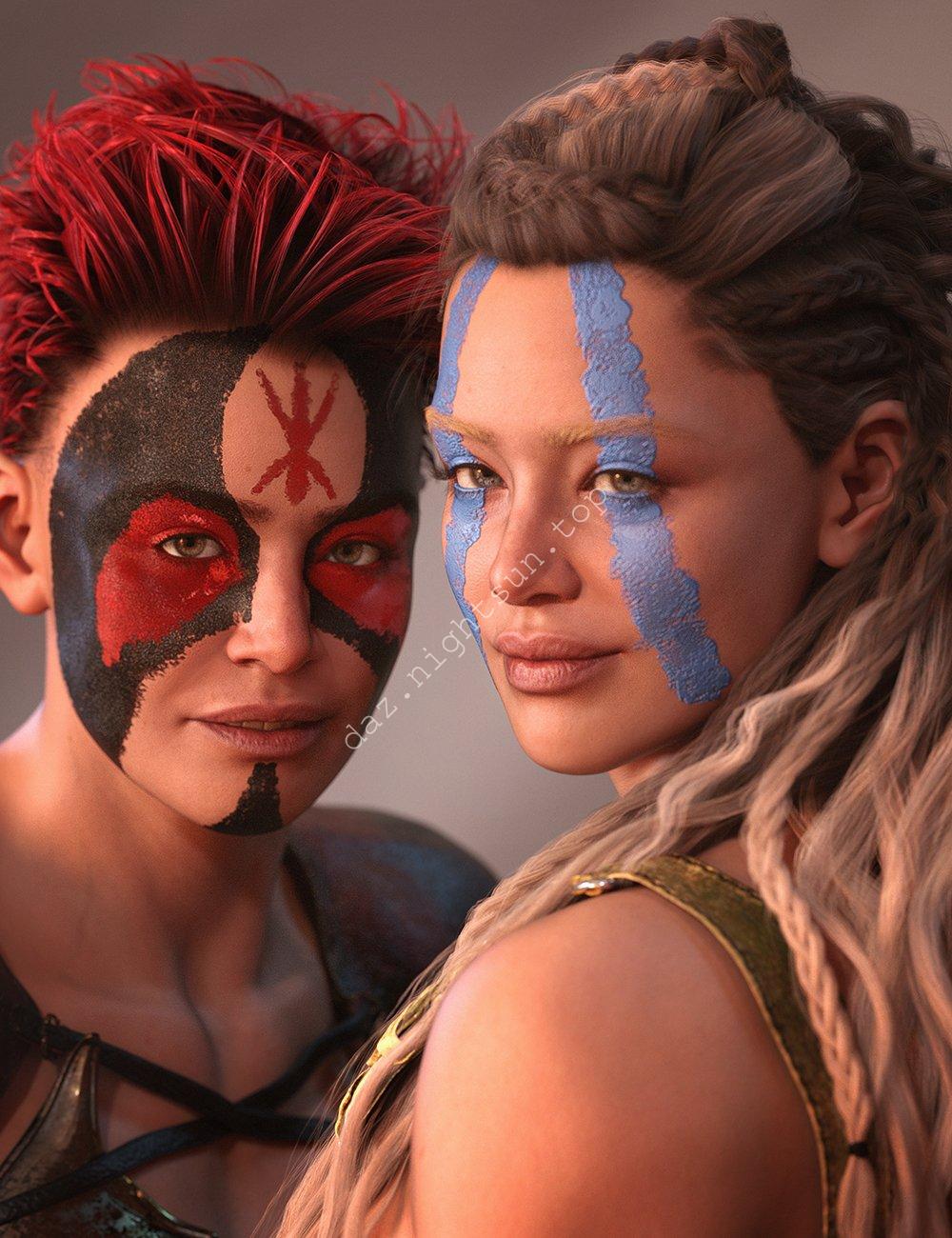 [daz材质] 维京彩妆壳和珠宝附加-DAZ爱好者