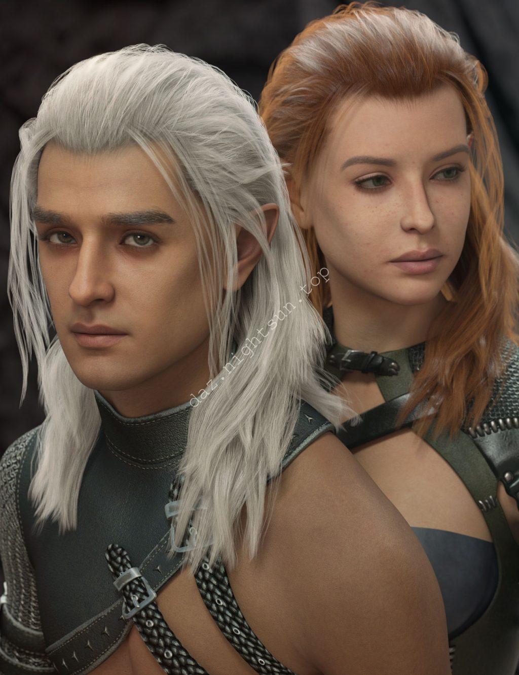 [daz发型] 阿森顿发型-Ashendun Hair for Genesis 9-DAZ爱好者