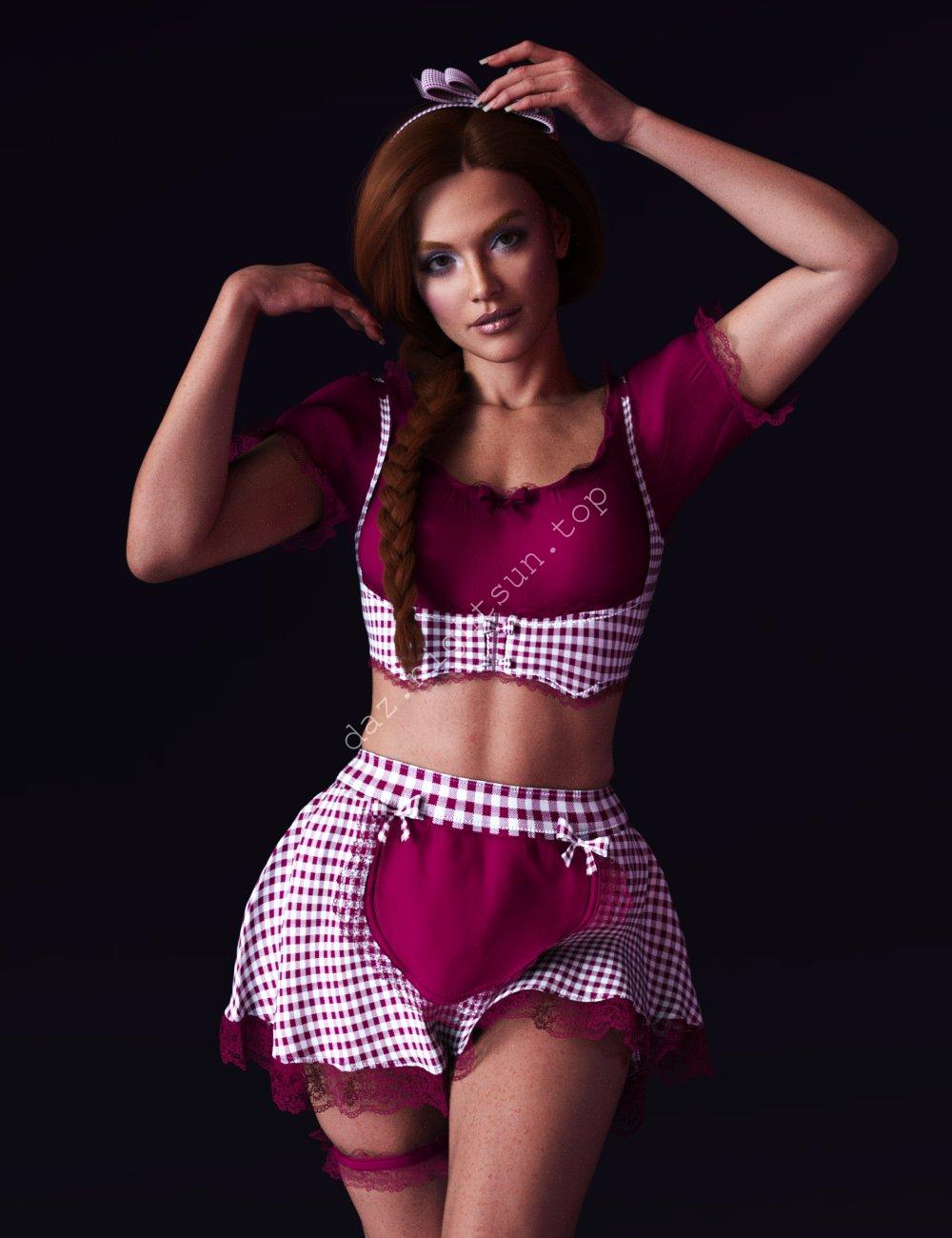 [daz服装] dForce X 时尚女佣装 for Genesis 9-DAZ爱好者