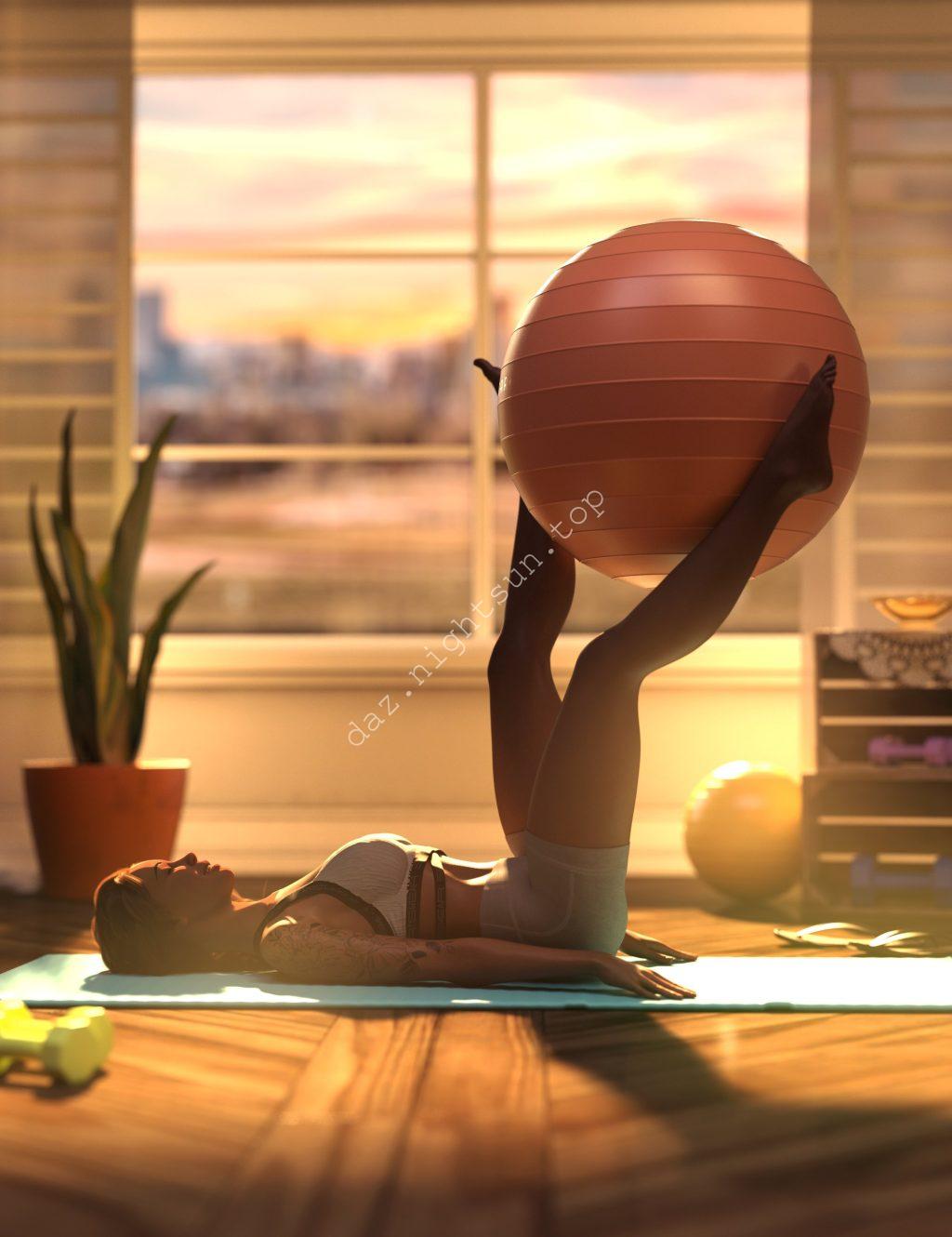 [daz道具] 波普普拉提道具 for Genesis 9, 8 and 3-DAZ爱好者