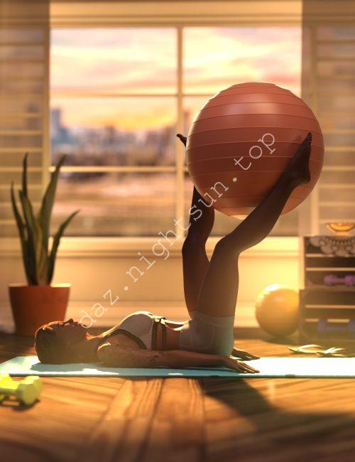 [daz道具] 波普普拉提道具 for Genesis 9, 8 and 3-DAZ爱好者