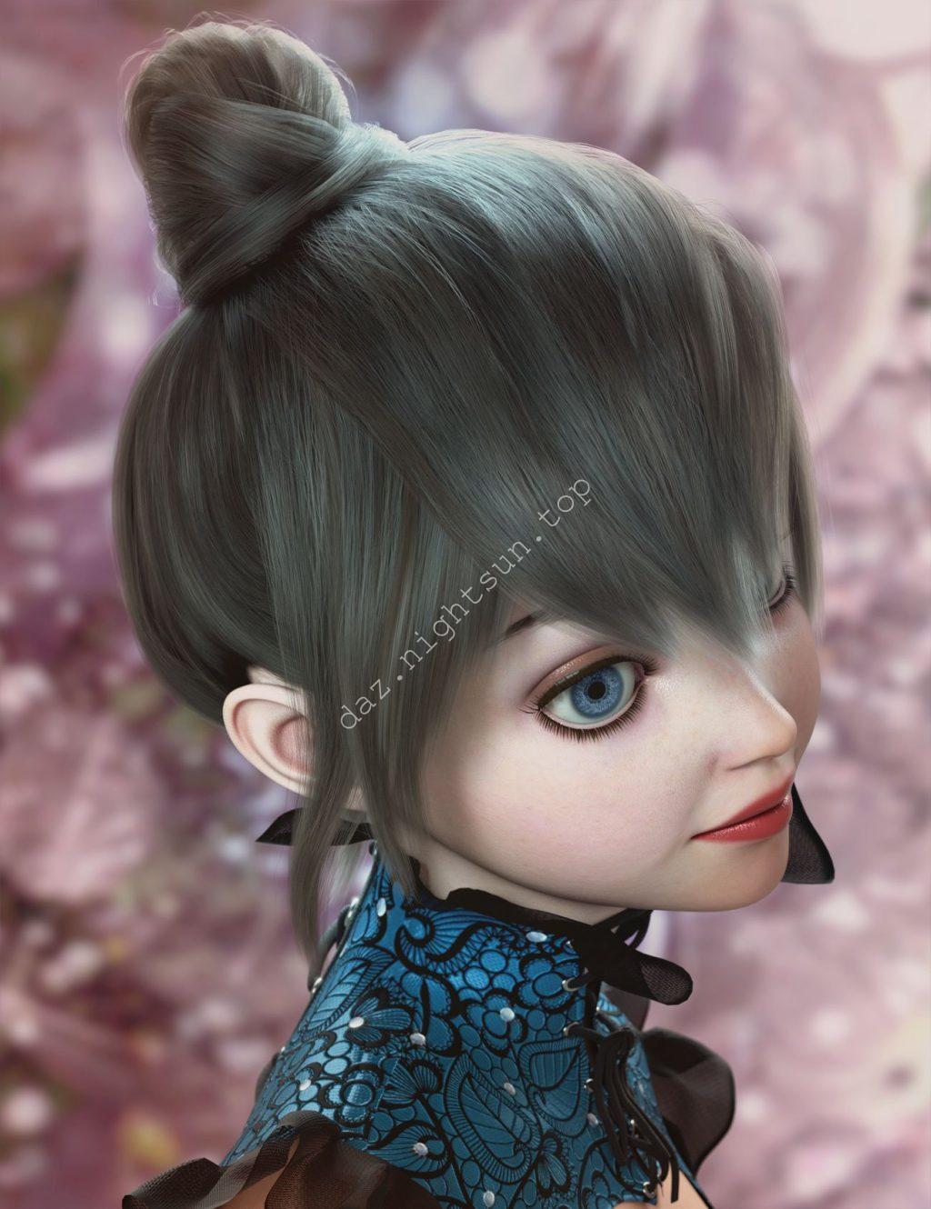 [daz发型] 丹娜伊的发型 for Genesis 9-DAZ爱好者