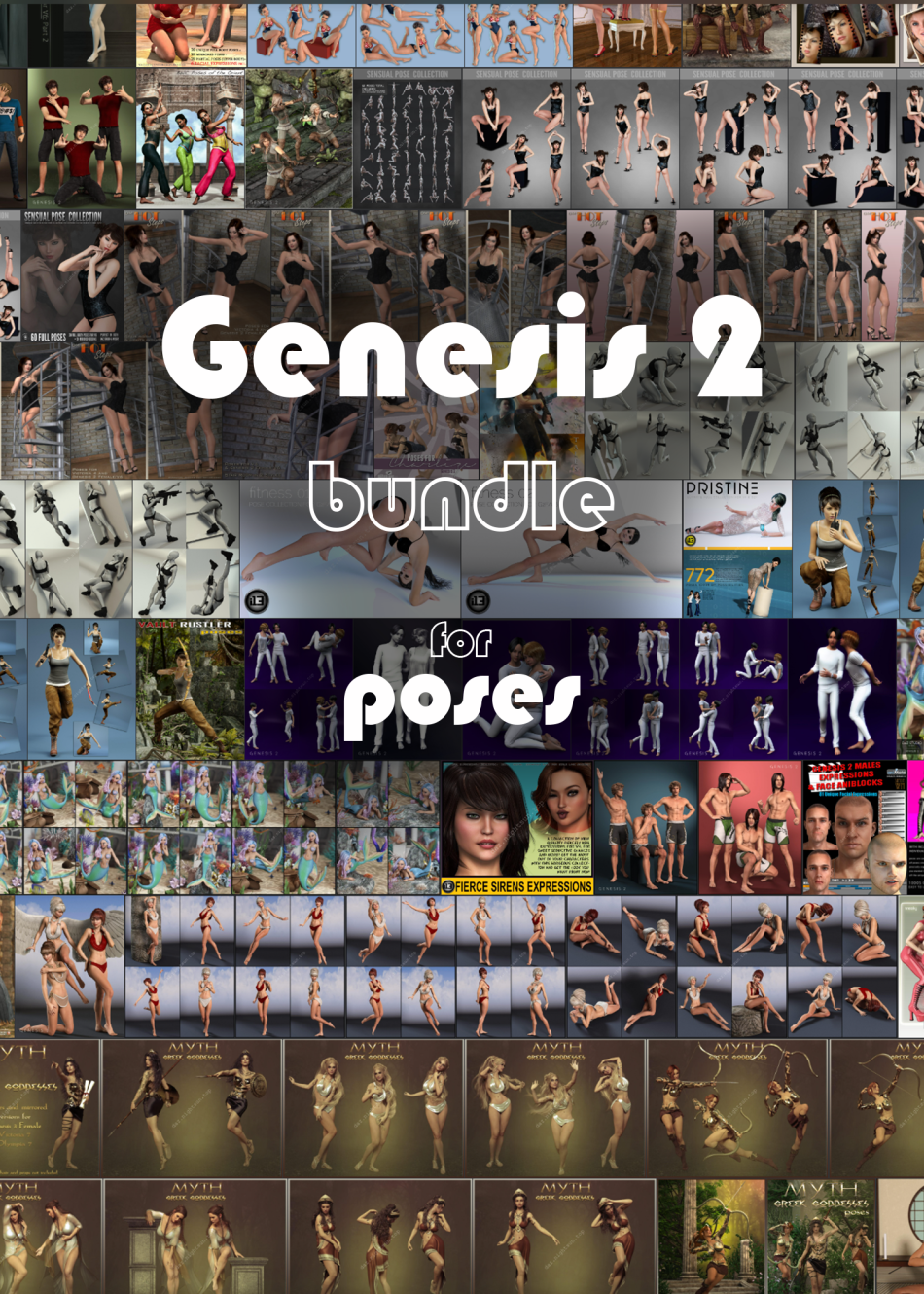 [daz姿势] Genesis 2 角色姿势动画合集 [47套资源合集]-DAZ爱好者