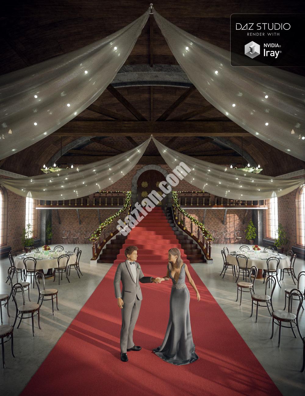 [daz场景] 迷人的舞厅-DAZ爱好者