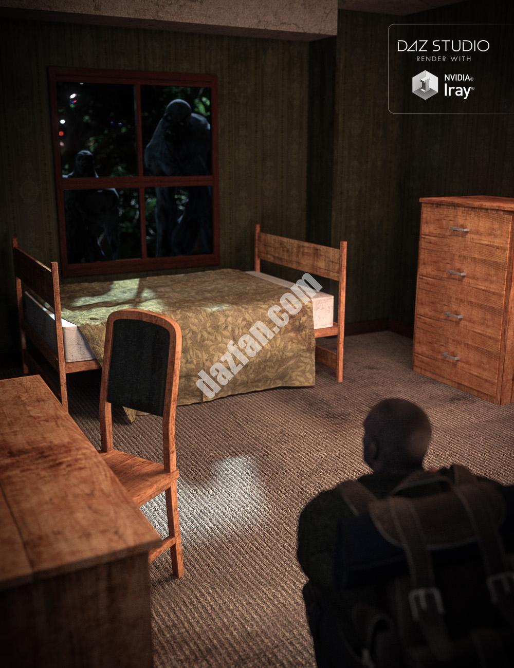 [daz场景] 破旧的卧室-DAZ爱好者