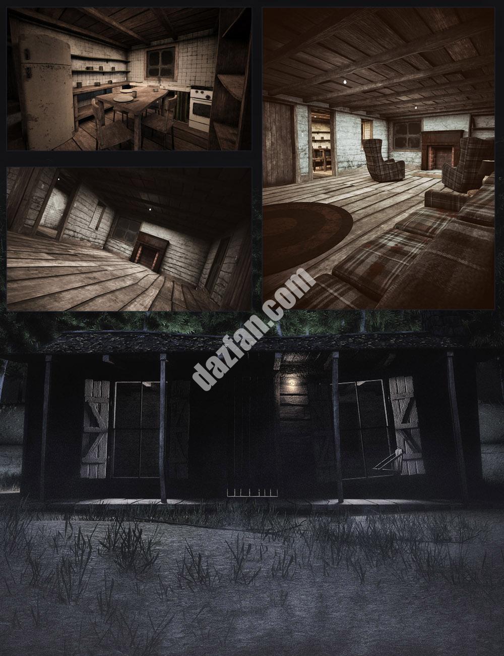 [daz合集] 树林中的小木屋-DAZ爱好者