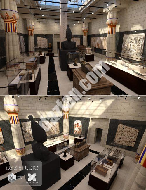 [daz场景] 古埃及展厅-DAZ爱好者