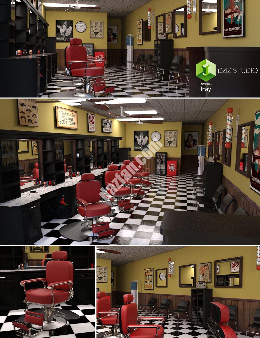 [daz场景] 理发店-DAZ爱好者