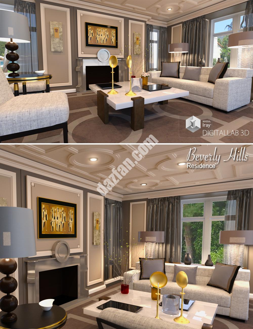 [daz场景] 比佛利山庄住宅-DAZ爱好者