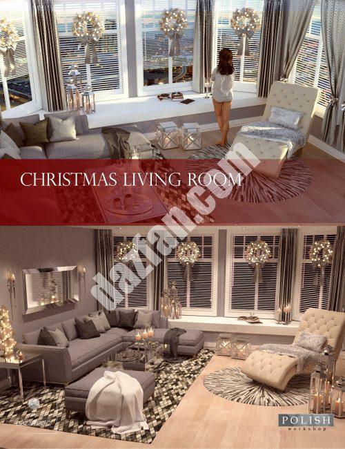 [daz场景] 圣诞节的客厅-DAZ爱好者