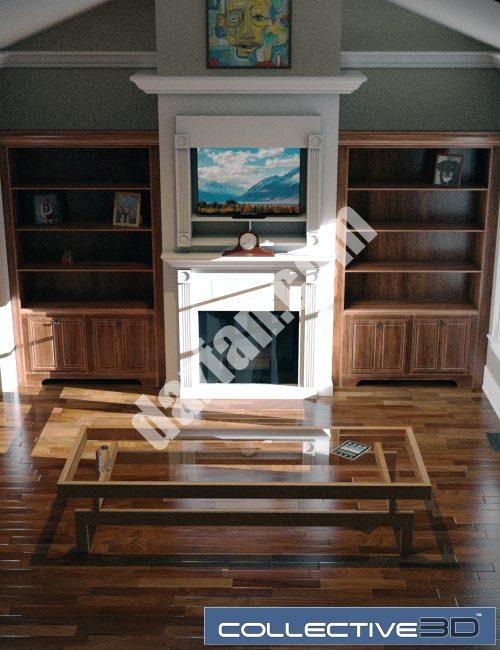 [daz场景] 集体3d电影设置家庭内部-DAZ爱好者