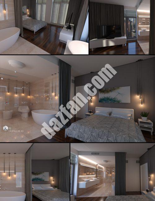 [daz场景] 设计师的卧室-DAZ爱好者