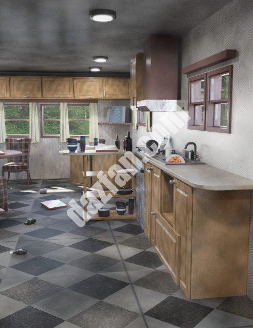 [daz场景] 肮脏的厨房-DAZ爱好者