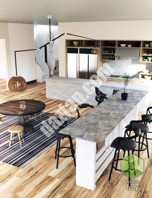 [daz场景] 优雅的厨房-DAZ爱好者