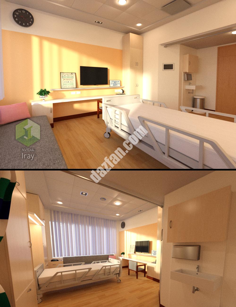 [daz场景] 医院的卧室-DAZ爱好者