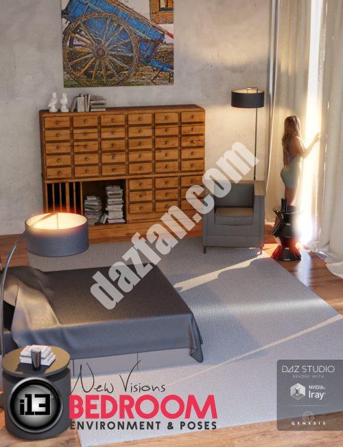 [daz场景] i13 New Visions卧室-DAZ爱好者