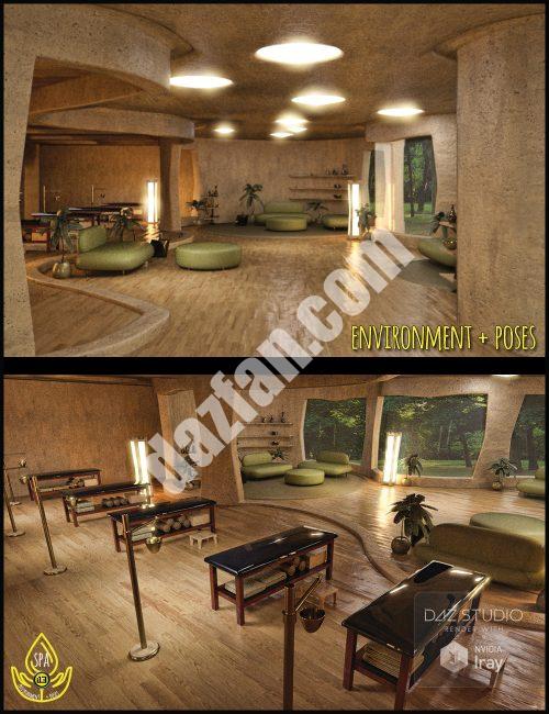 [daz场景] i13水疗中心和休息室环境与姿势-DAZ爱好者