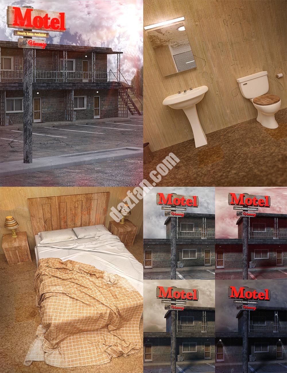 [daz场景] 汽车旅馆包-DAZ爱好者