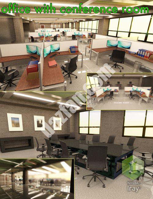 [daz场景] 带会议室的办公室-DAZ爱好者