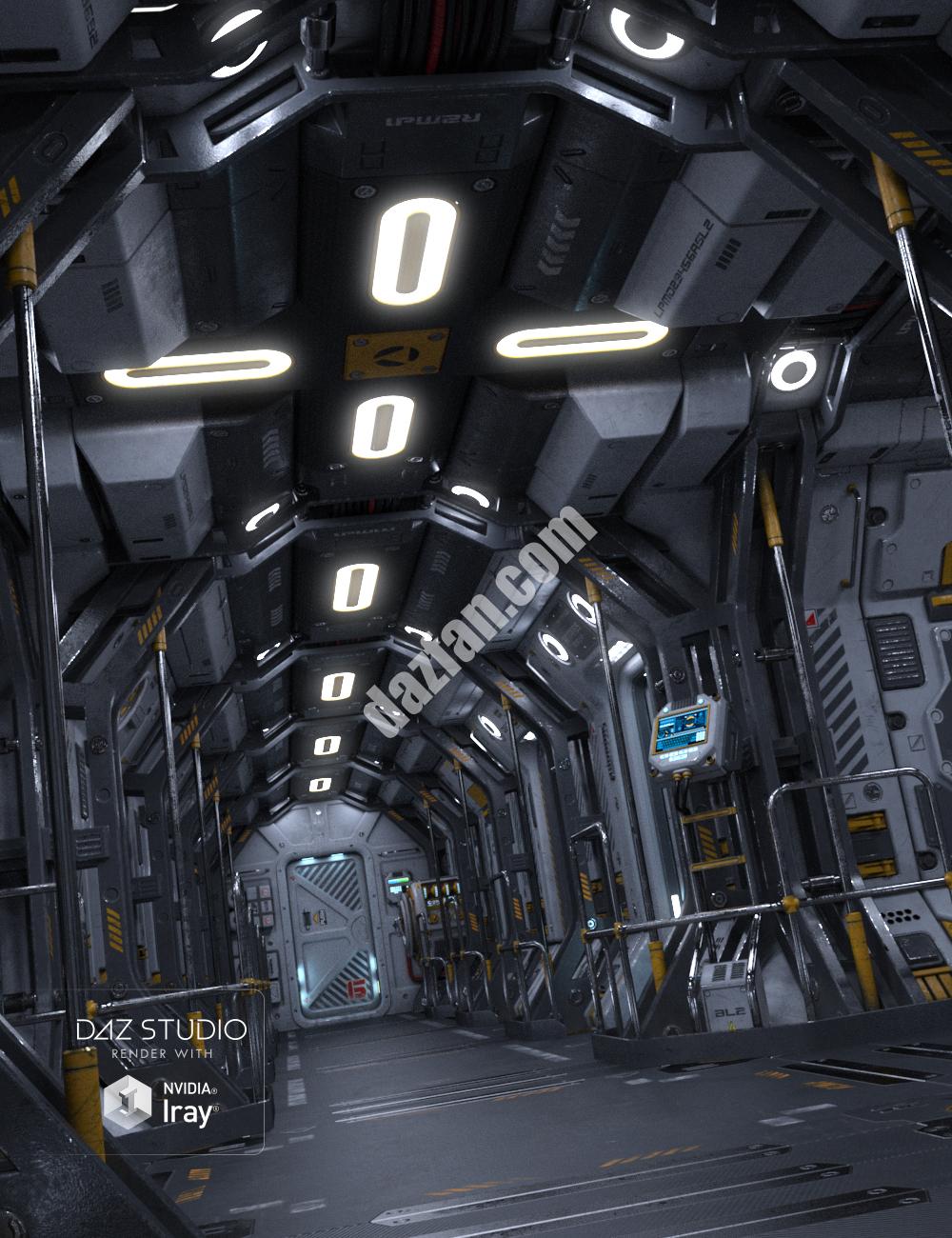 [daz场景] 科幻走廊一个-DAZ爱好者