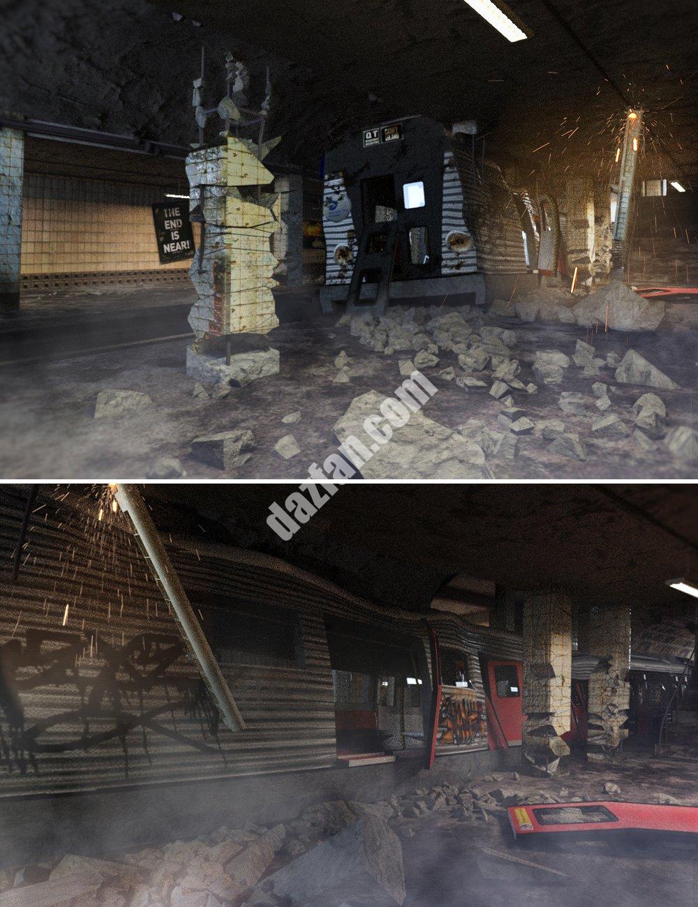 [daz场景] 地铁启示-DAZ爱好者